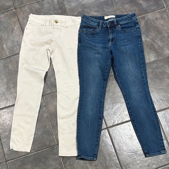 2 PAIRS of Jeans in Cream and Blue - Picture 1 of 7